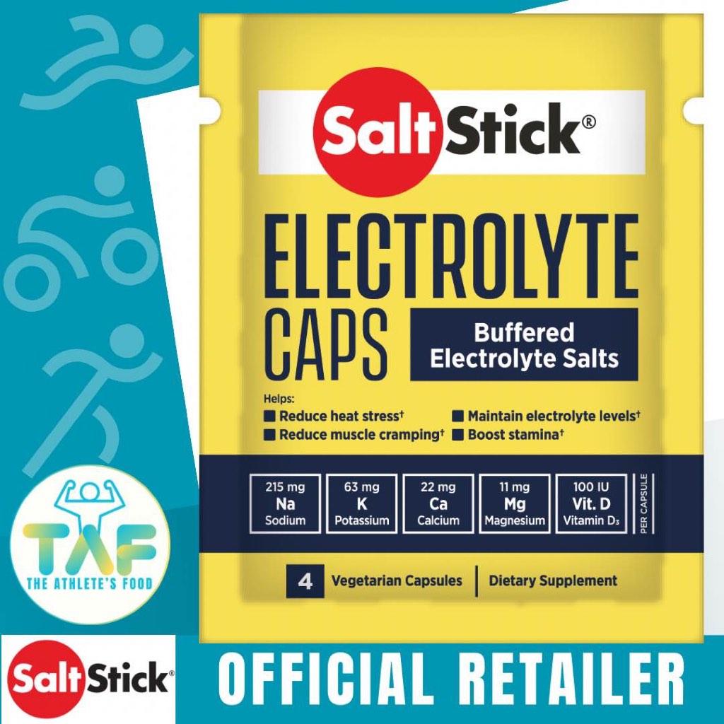 SaltStick Electrolyte Caps and Race Ready Caps Plus+Caffeine (4 caps/packet)