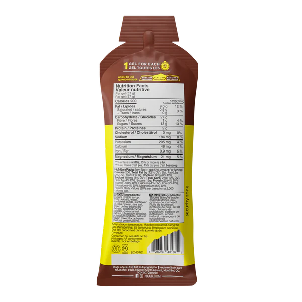 F] Naak Ultra Energy Gel - Chocolate (With Caffeine)