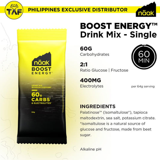 E] Naak Boost Energy Drink Mix Neutral 60 - Single